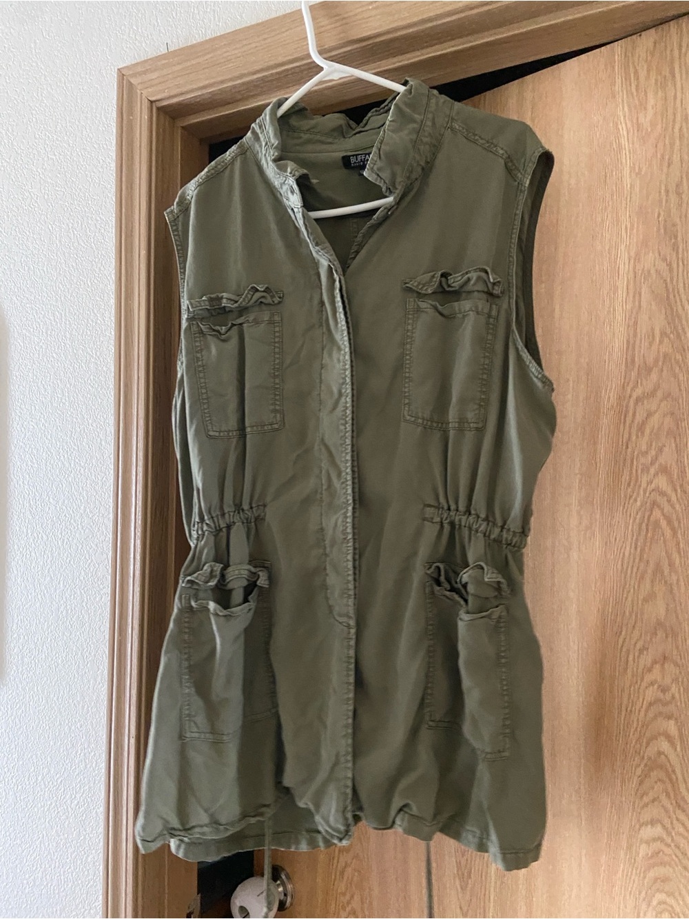 Buffalo David Bitton Olive Green Utility Vest